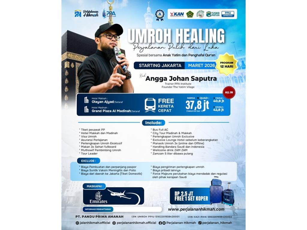 Umroh Healing (PH) Maret 2026
