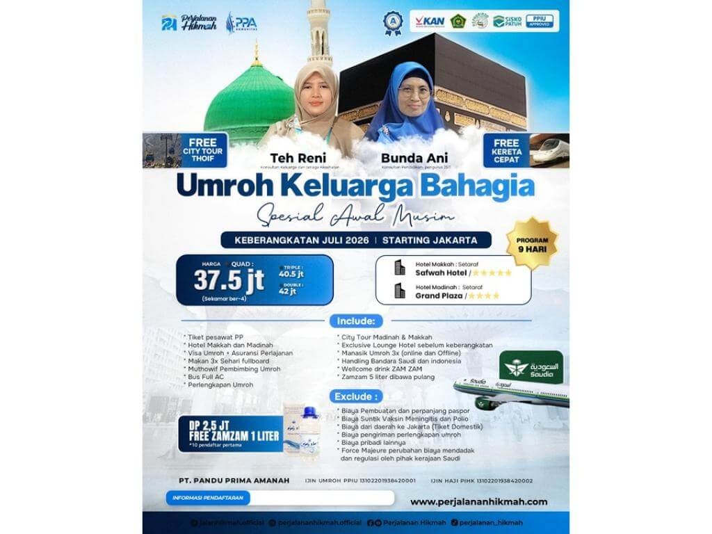 UMROH KELUARGA BAHAGIA SPESIAL AWAL MUSIM (PH) JULI 2026
