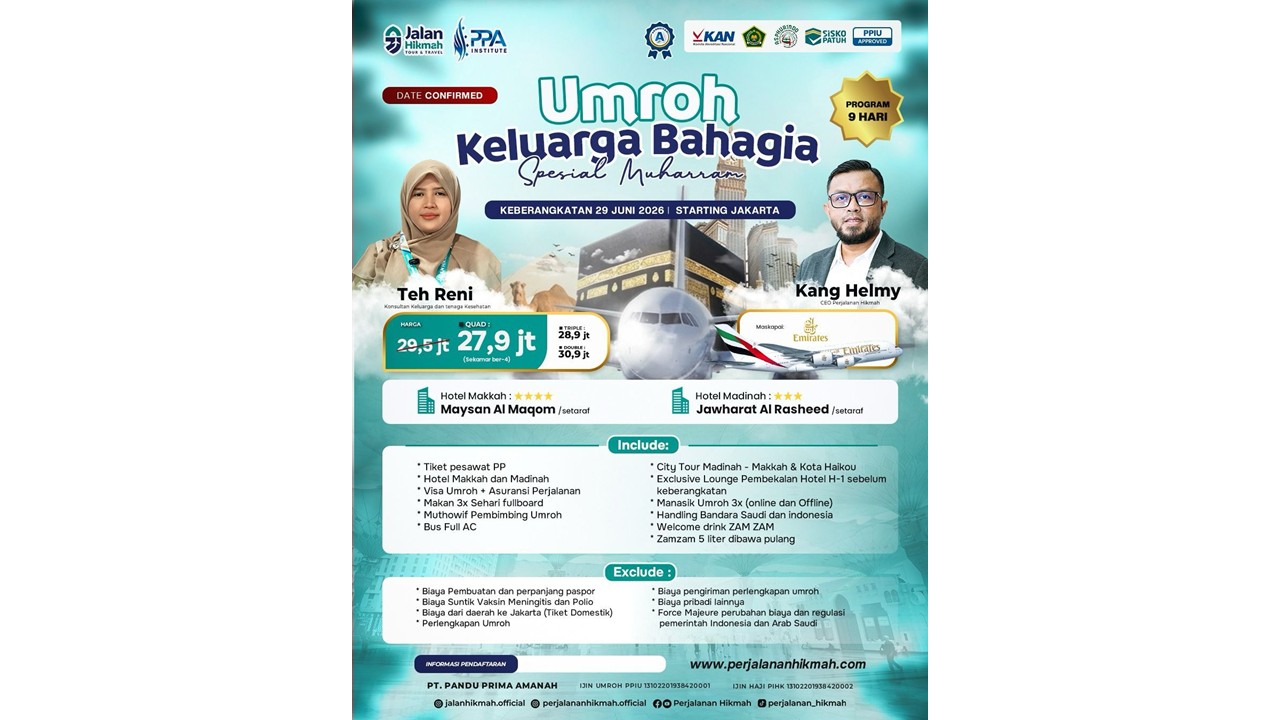 Umroh Keluarga Bahagia Spesial Muharram (JH) Juni 2026
