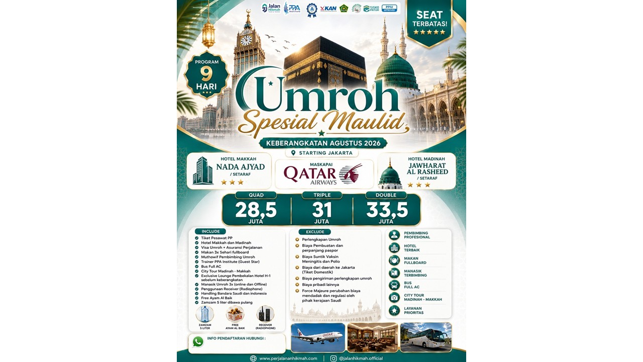 Umroh Spesial Maulid (JH) Agustus
